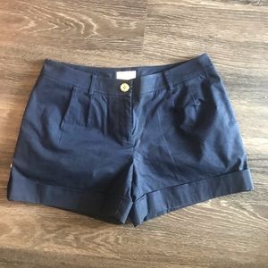 Kate spade navy pleated shorts